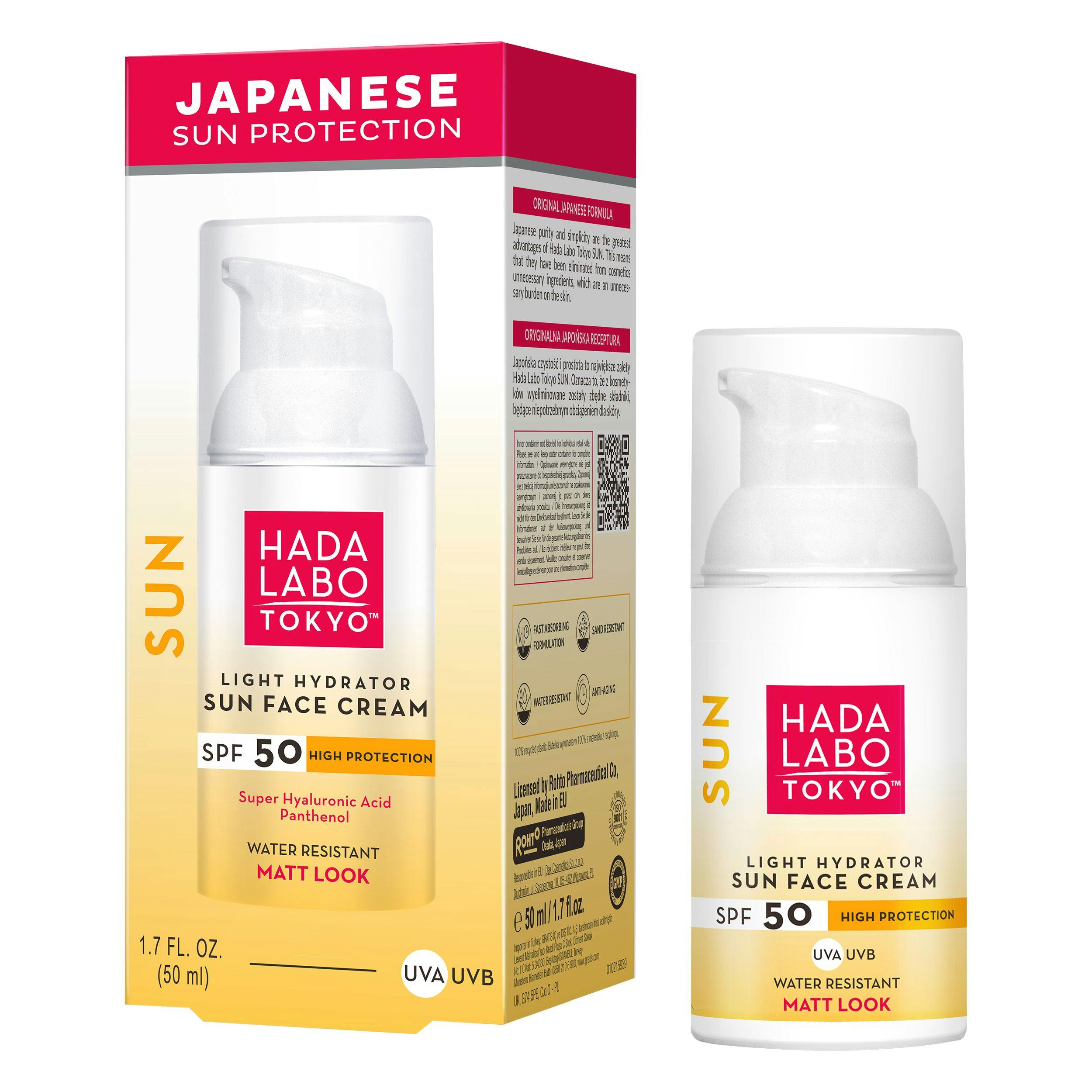 HADA LABO Light Hydrator Sun Face Cream SPF 50 50 ml