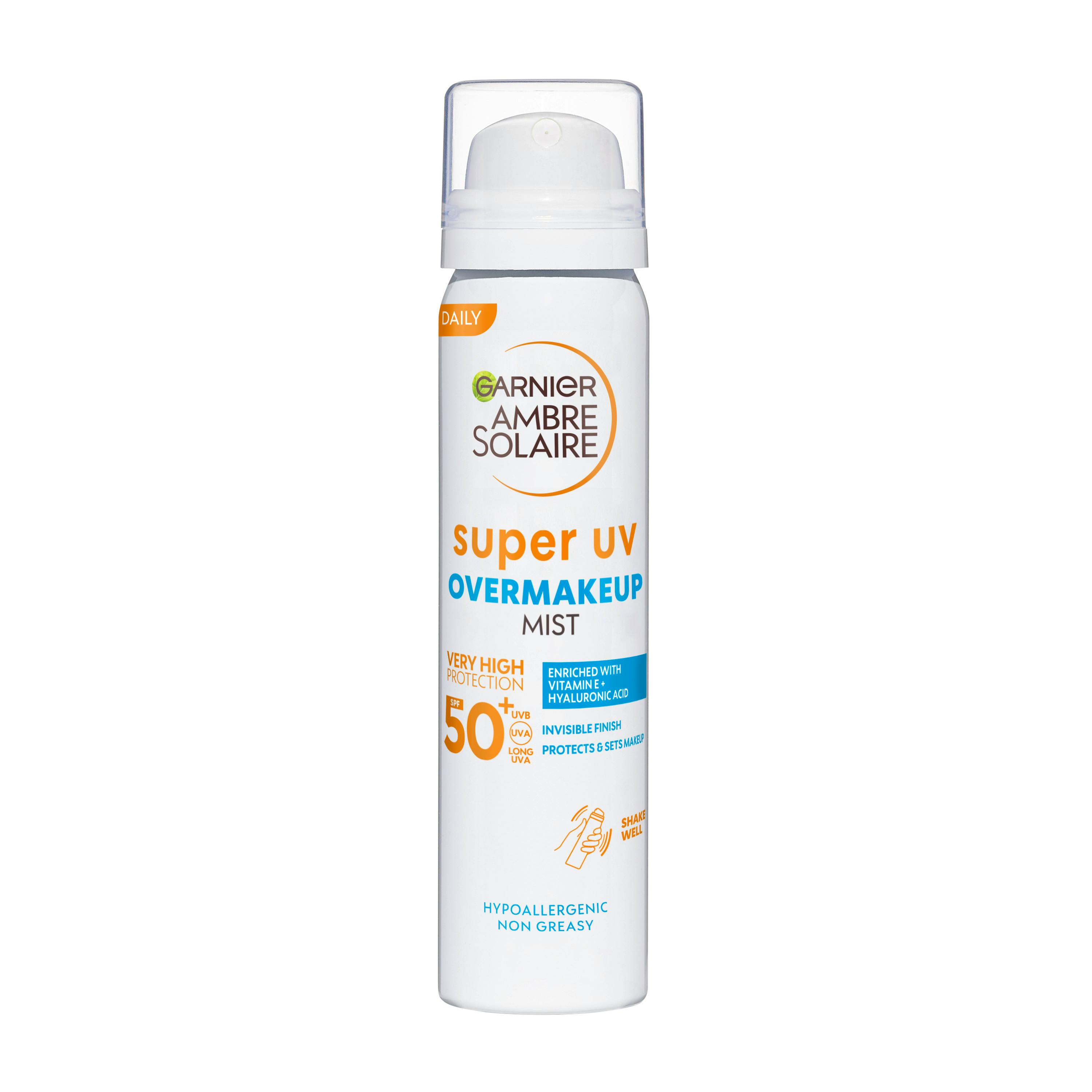 Garnier Ambre Solaire Super UV Over Makeup Mist With Hyaluronic Acid SPF50+ 75 ml