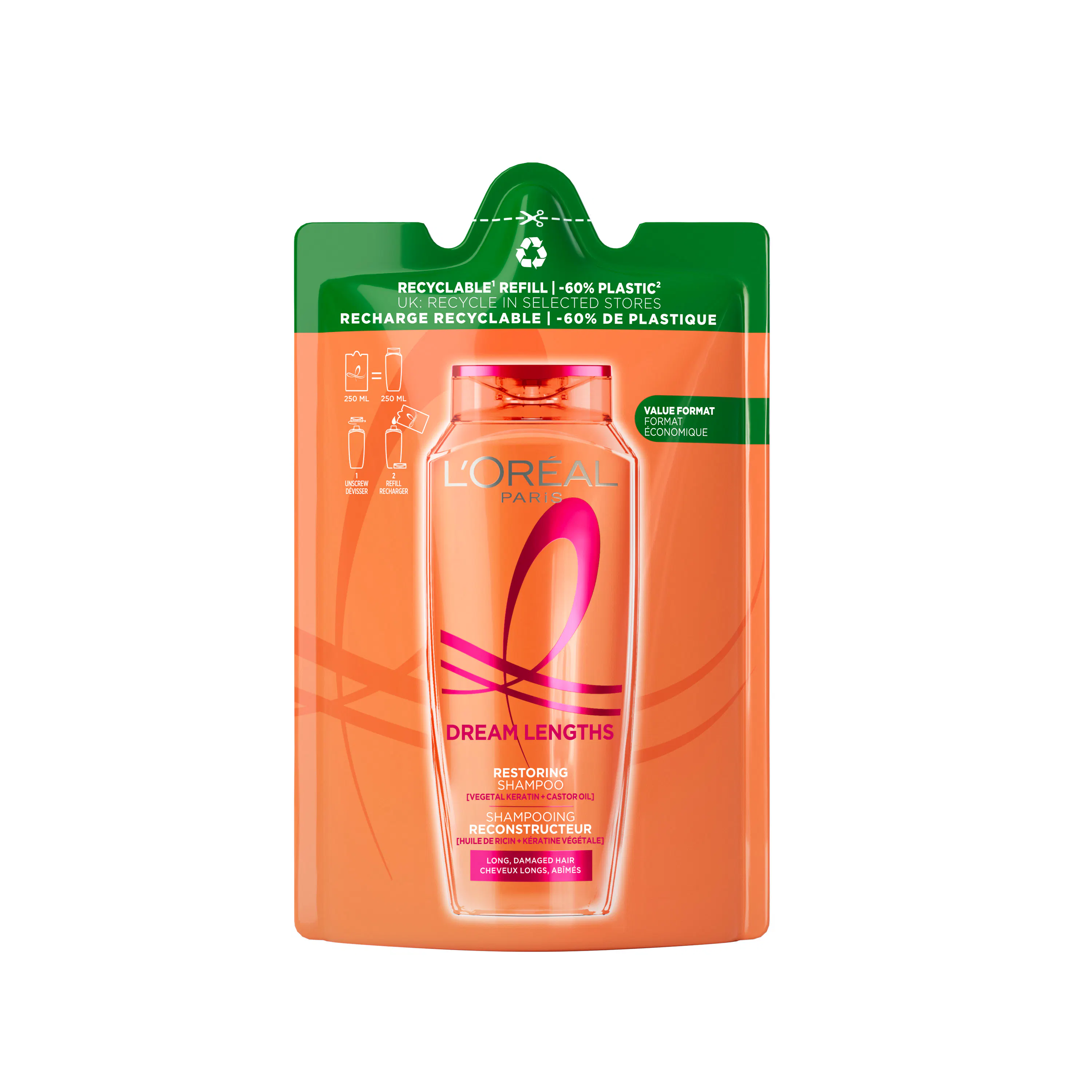 L'Oréal Paris Elvital Dream Length Refill Shampoo 500 ml