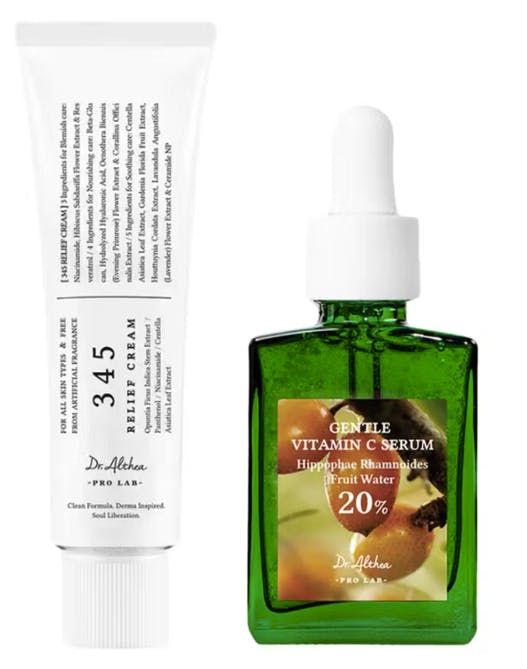 Dr. Althea 345 Relief Cream & Gentle Vitamin C Serum 50 ml + 30 ml