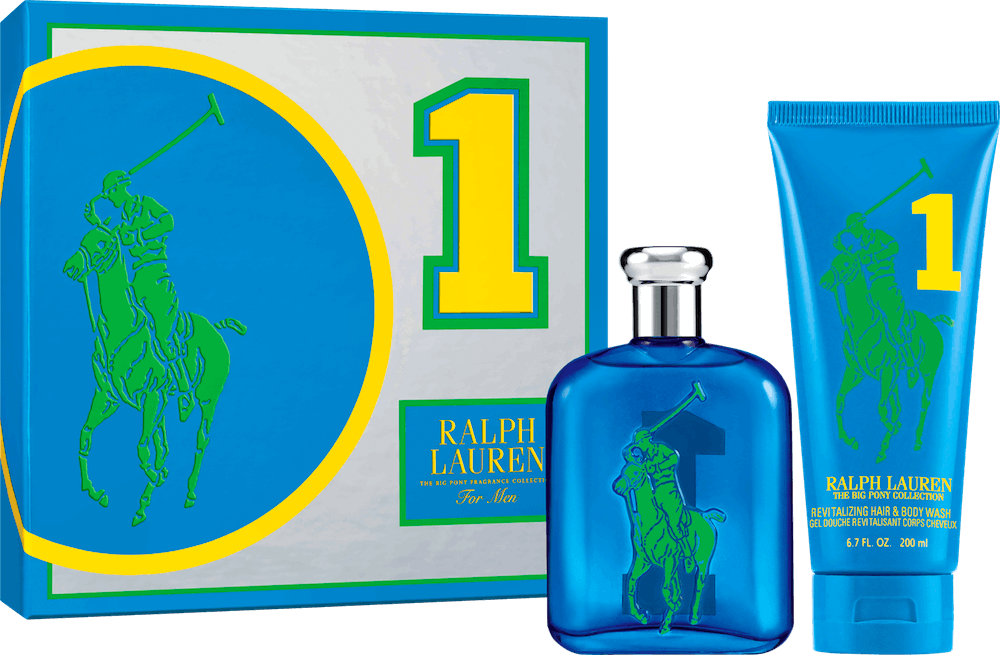 Ralph Lauren Big Pony 1 Blue EDT & Hair And Body Wash 75 Ml + 200 Ml ...