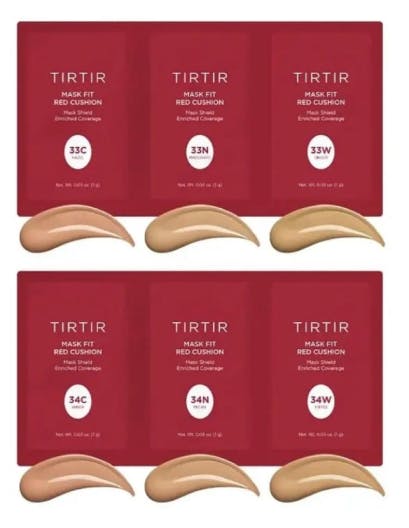 TirTir Mask Fit Red Cushion Shade Trial Kit Medium Deep 33C-34W 6 g