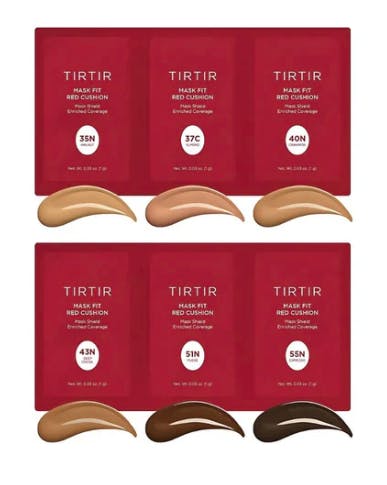 TirTir Mask Fit Red Cushion Shade Trial Kit Deep 35N-55N 6 g