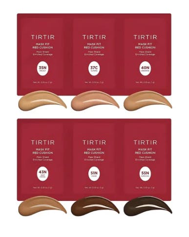 TirTir Mask Fit Red Cushion Shade Trial Kit Deep 35N-55N 6 g