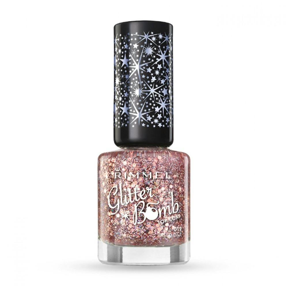 Rimmel glitter bomb deals top coat nail polish