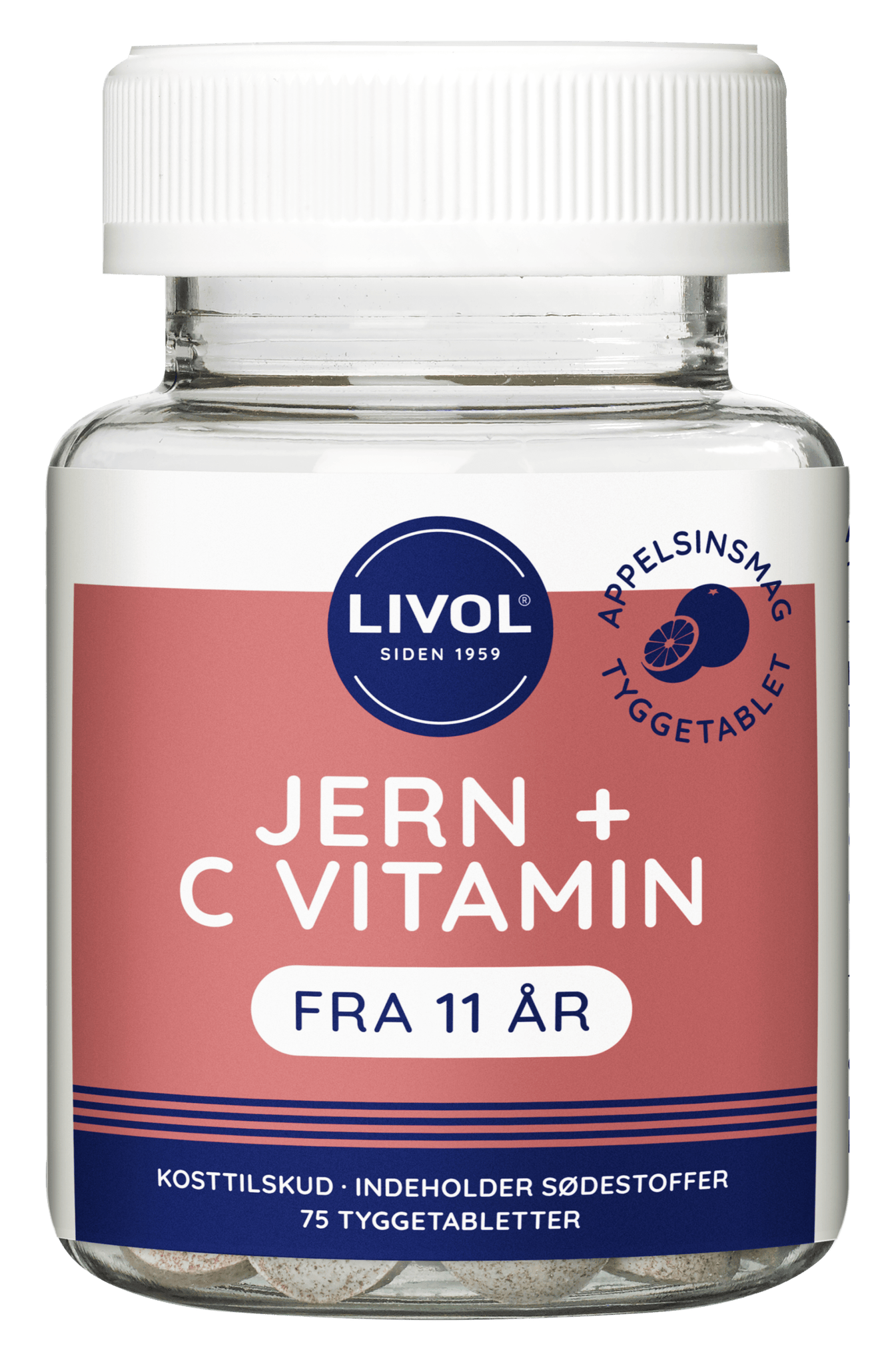 Livol Mono Normal Jern Tyggetablet 75 stk