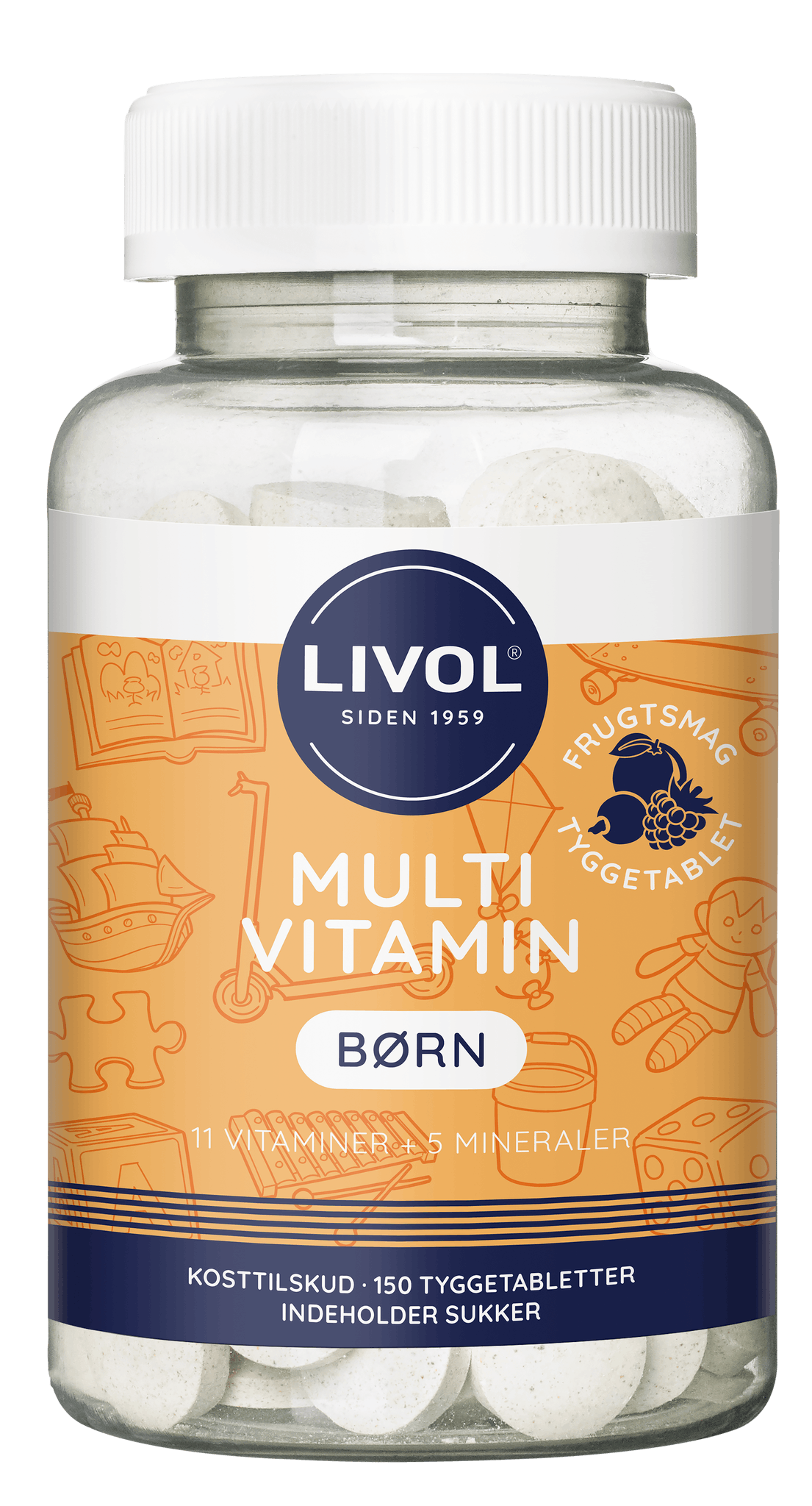 Livol Multi Total Børn Frugtsmag 150 stk