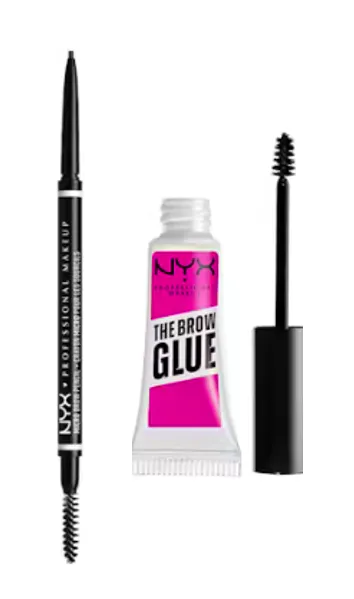 NYX Professional Make-Up Brow Glue & Micro Brow Pencil Ash Brown 1 pcs + 1 pcs
