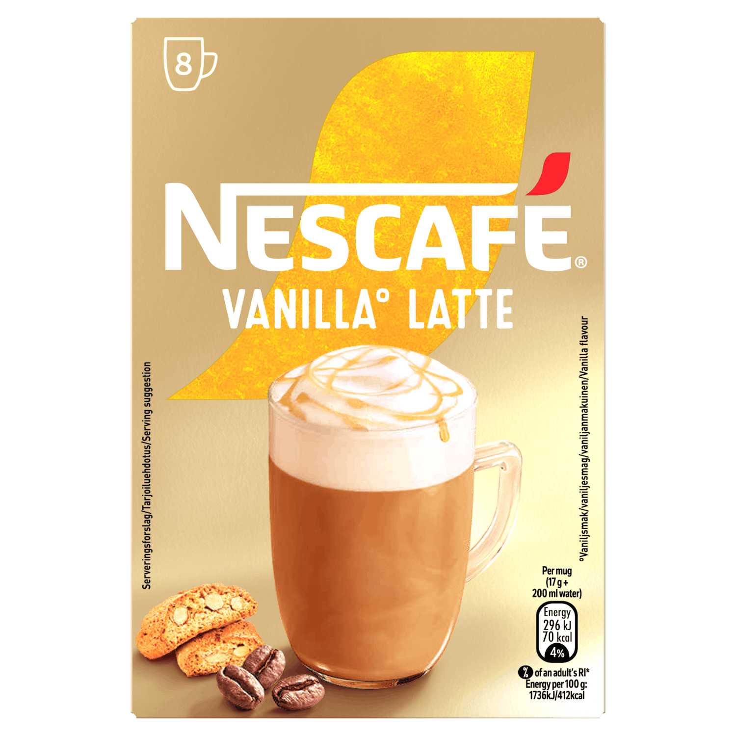 Nescafe Latte Vanilla 8 stk