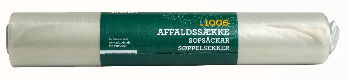 G. Funder Clear Garbage Bags 120 Liter Strong Quality 10 pcs