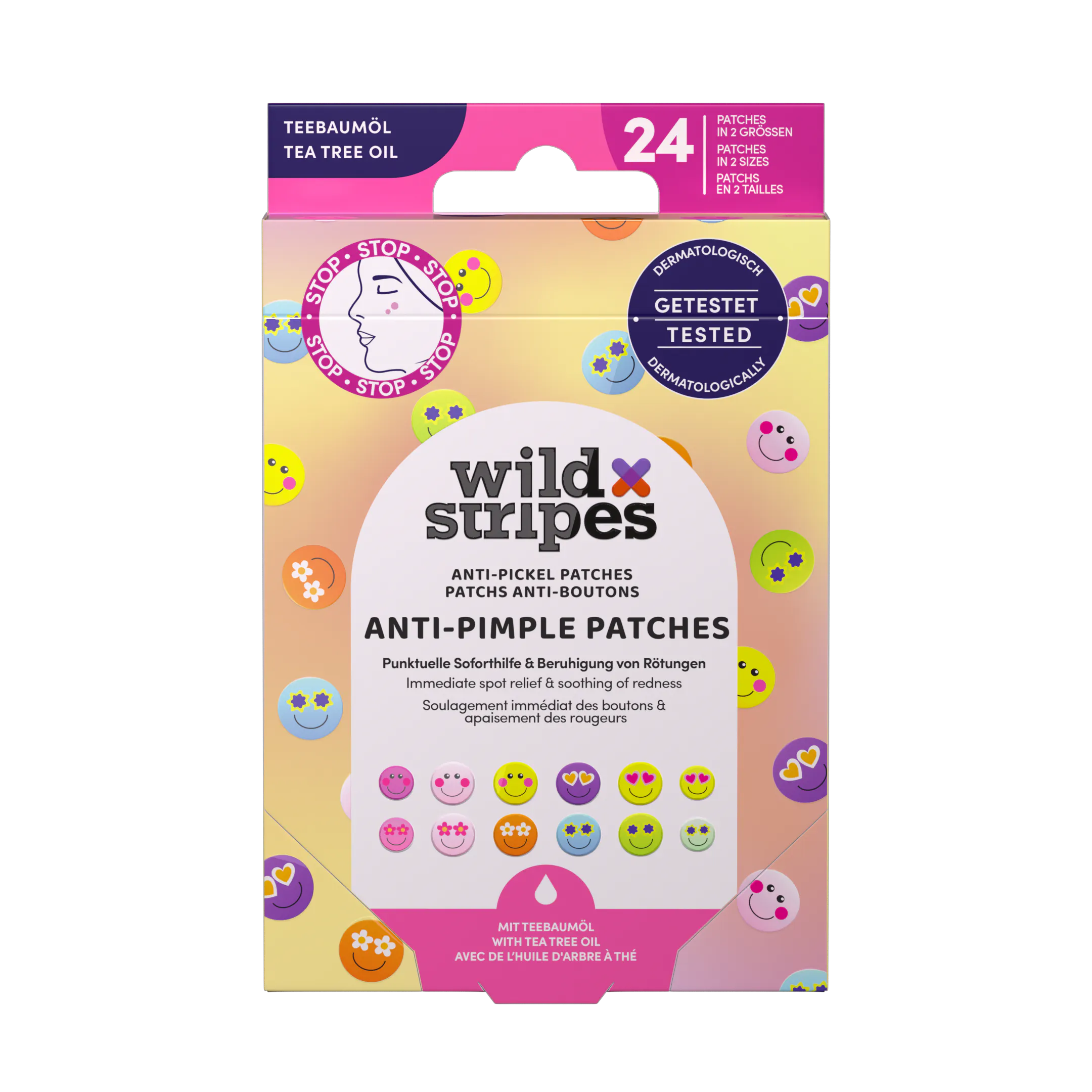 Wild Stripes Anti-pimple Patches Smile 24 pcs