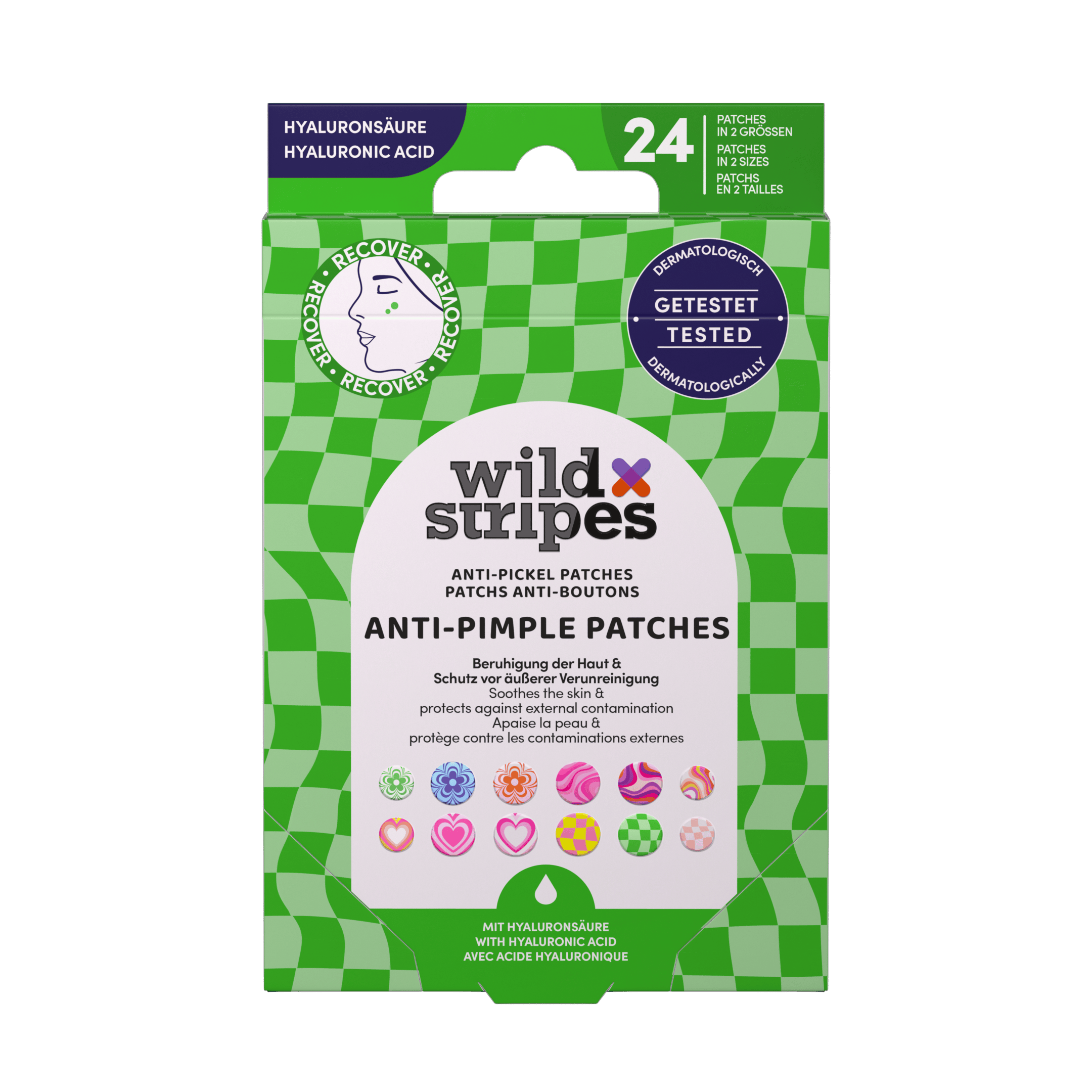 Wild Stripes Anti-pimple Patches Groovy 24 stk