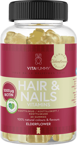 VitaYummy Hair & Nails Summer Edition Elderflower 60 stk