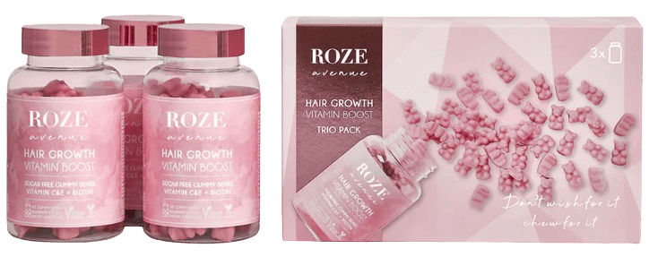 Roze Avenue Hair Growth Gummy Bear Trio 3 stk