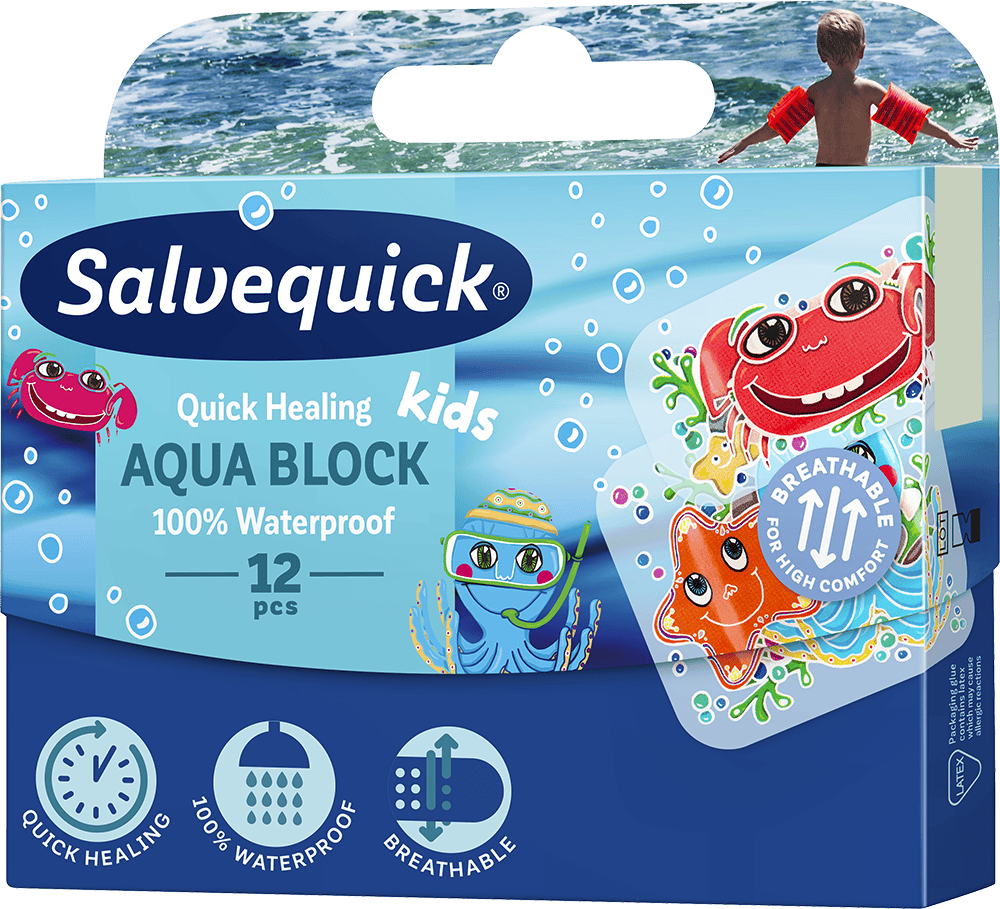 Salvequick Aqua Block Kids 12 st