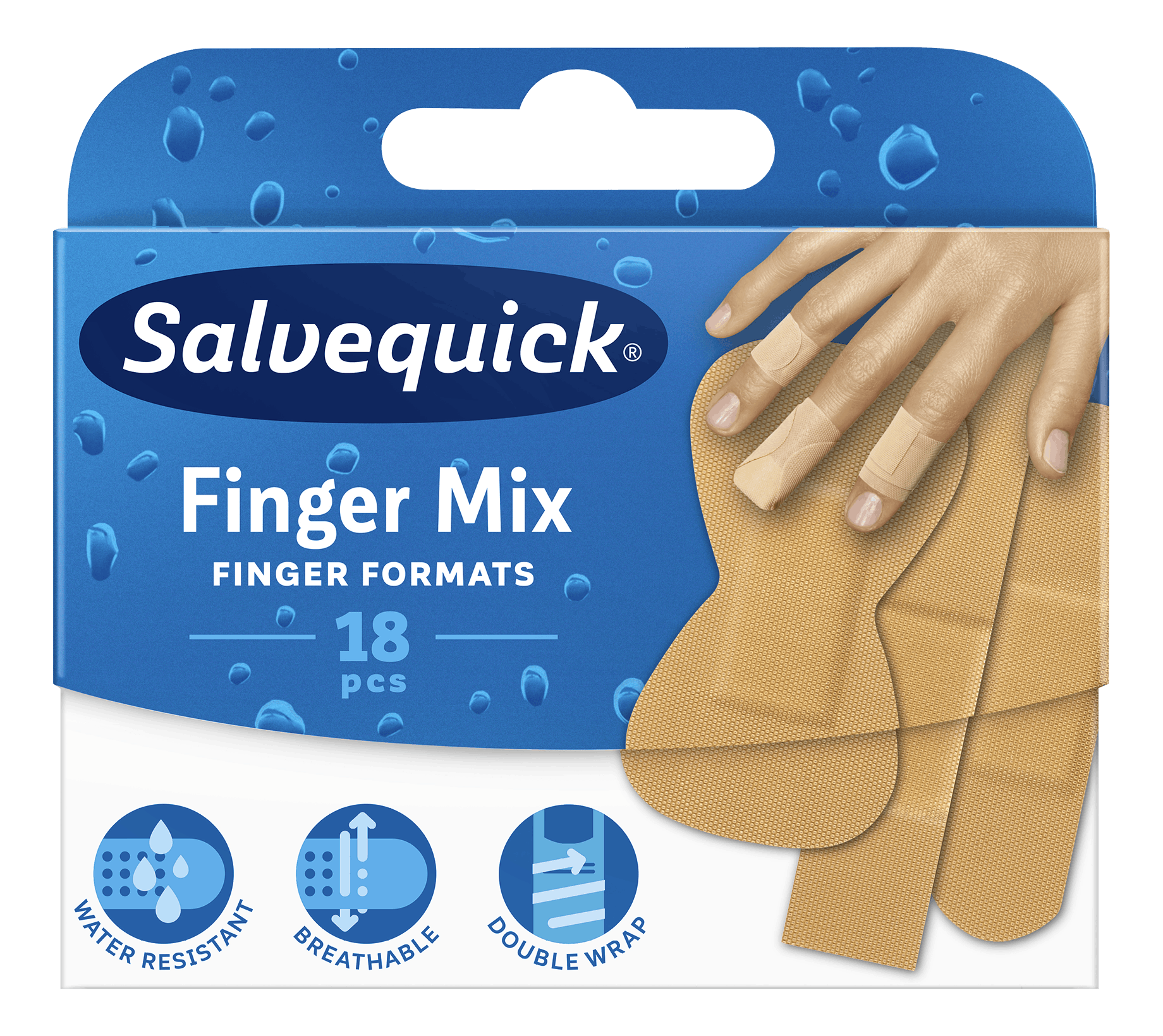 Salvequick Finger Mix Pl&aring;ster 18 st