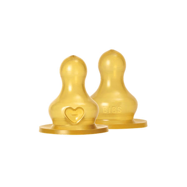 BIBS Bottle Nipple Latex Fast Flow 2 stk