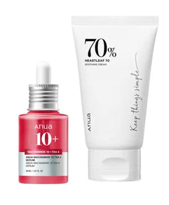 Anua Niacinamide + Tranexamin Acid Serum & Heartleaf Cream 30 ml + 100 ml