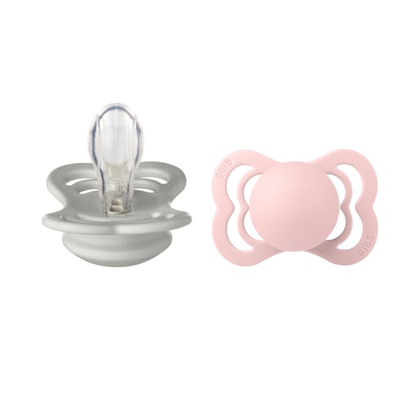 BIBS Supreme Silicone Size 1 Haze/Blossom 2 stk