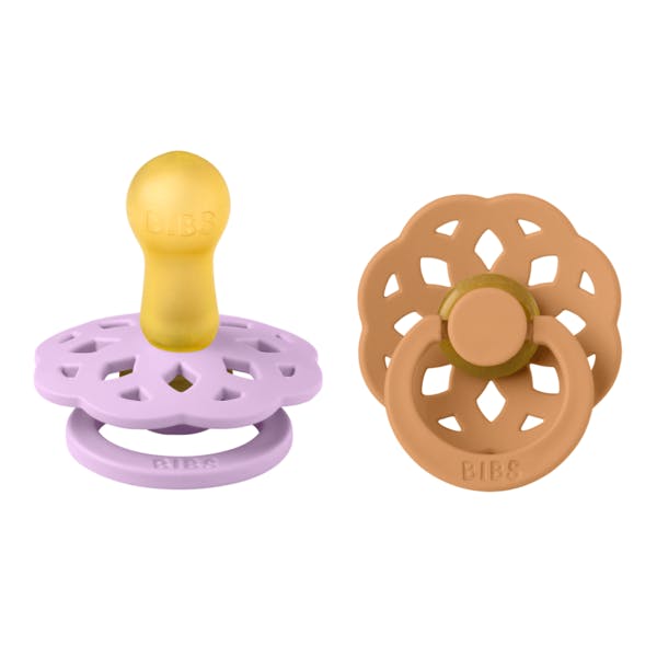 BIBS Boheme Latex Size 2 Violet Sky/Pumpkin 2 stk