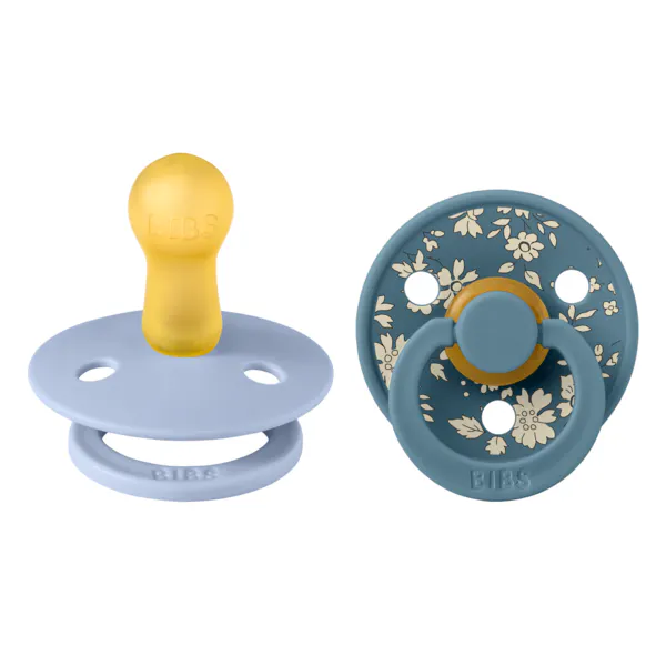 BIBS x Liberty Colour Capel Latex Size 2 Dusty Blue/Petrol 2 st