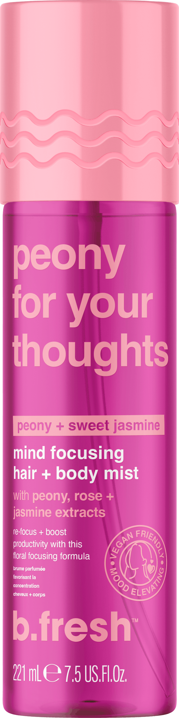 b.fresh Peony For Your Thoughts, Mind Focusing Hair + Body Mist 221 ml