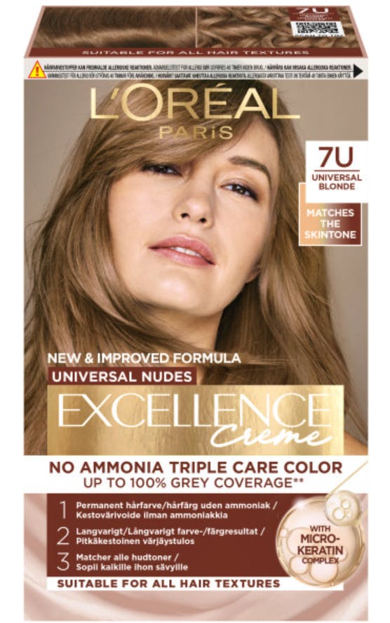 L'Oréal Paris Excellence Universal Nudes 7U Universal Blonde 1 stk