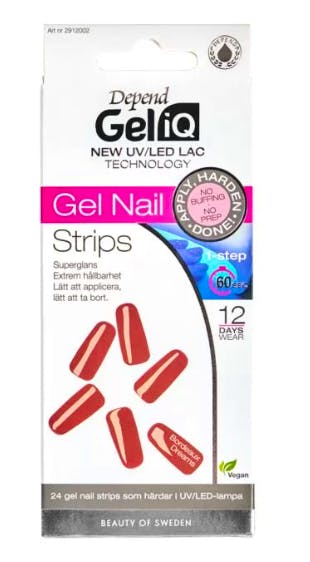 Depend Gel iQ Gel Nail Strips Bordeaux Dreams 24 paar