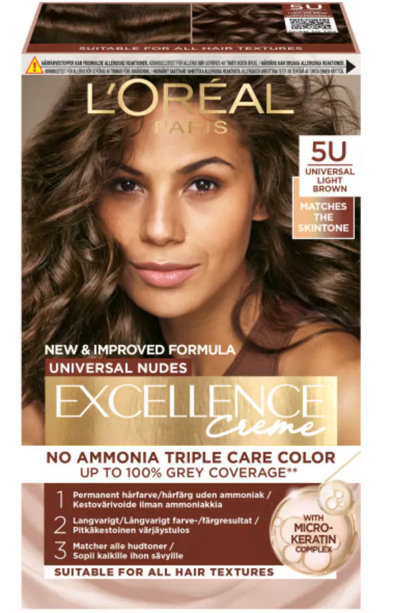 L'Oréal Paris Excellence Universal Nudes 5U Universal Light Brown 1 pcs