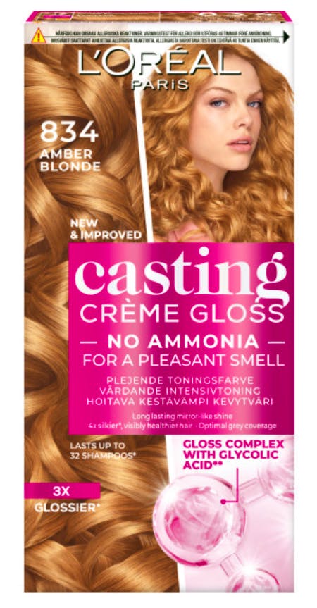 L'Oréal Paris Casting Crème Gloss 834 Amber Blonde 1 stk