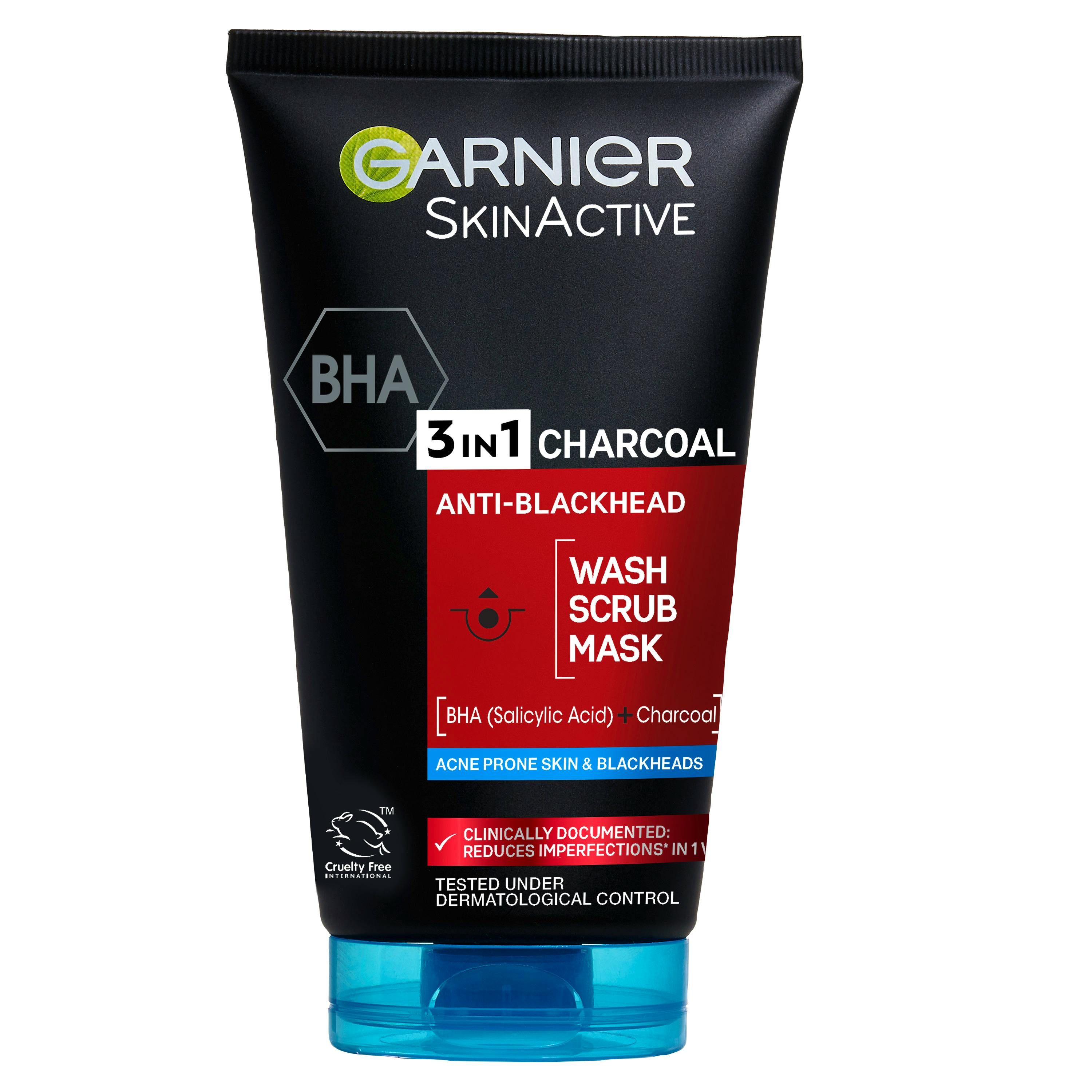 Garnier PureActive BHA Charcoal 3in1 Anti-Blackhead Cleanser For Impure Skin 150 ml