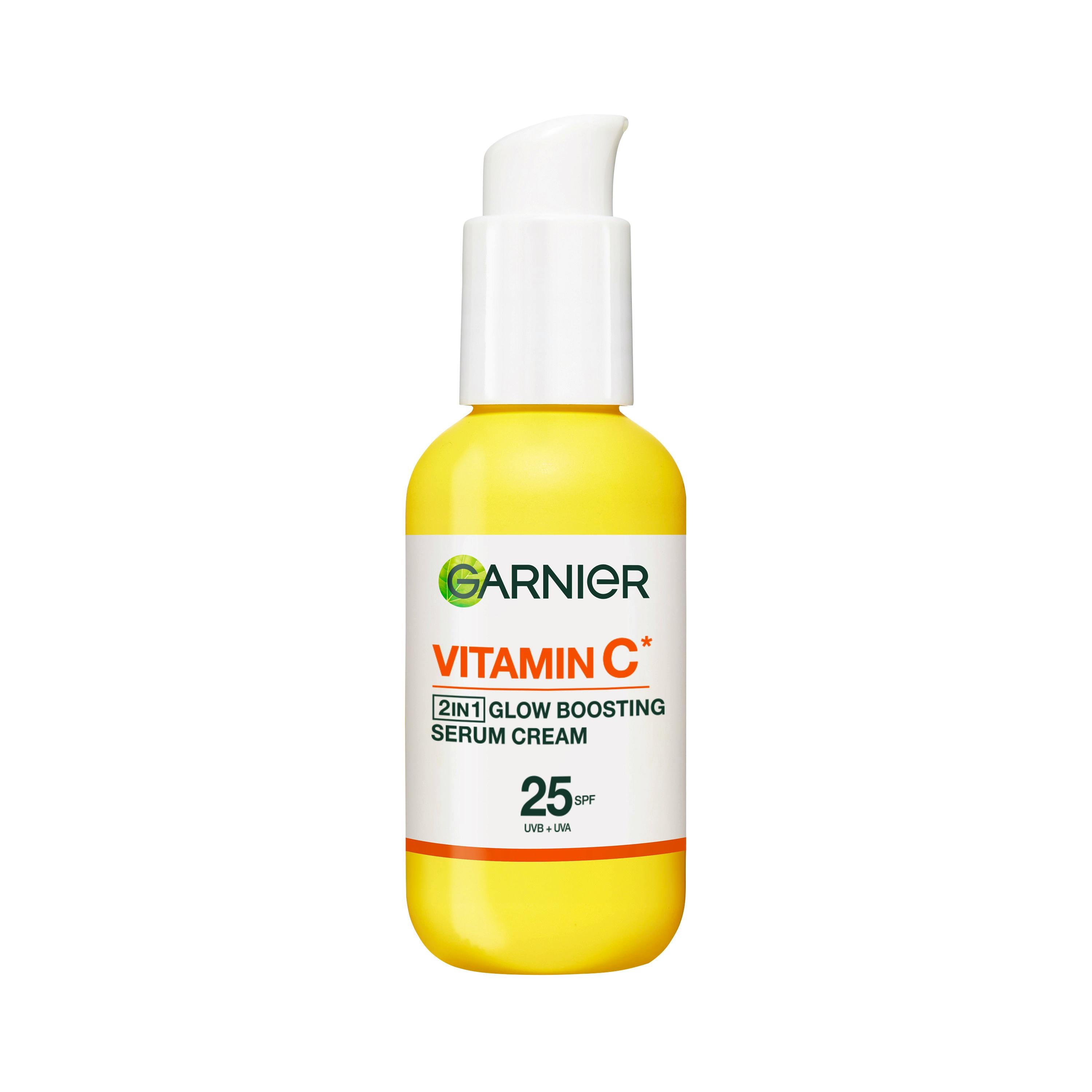 Garnier Vitamin C 2in1 Glow Boosting Serum Cream SPF25 For Dull Skin 50 ml