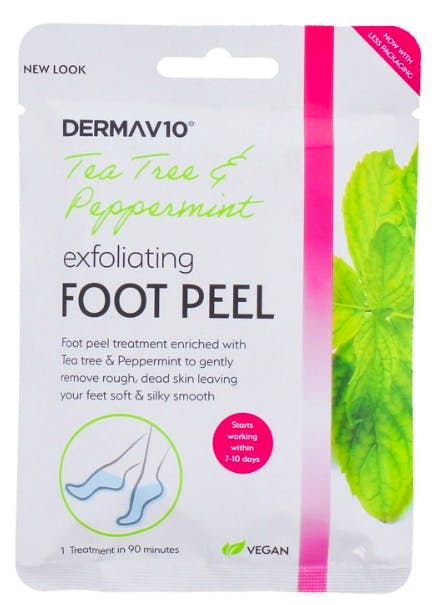 DermaV10 Exfoliating Foot Peel Tea Tree & Peppermint 1 par