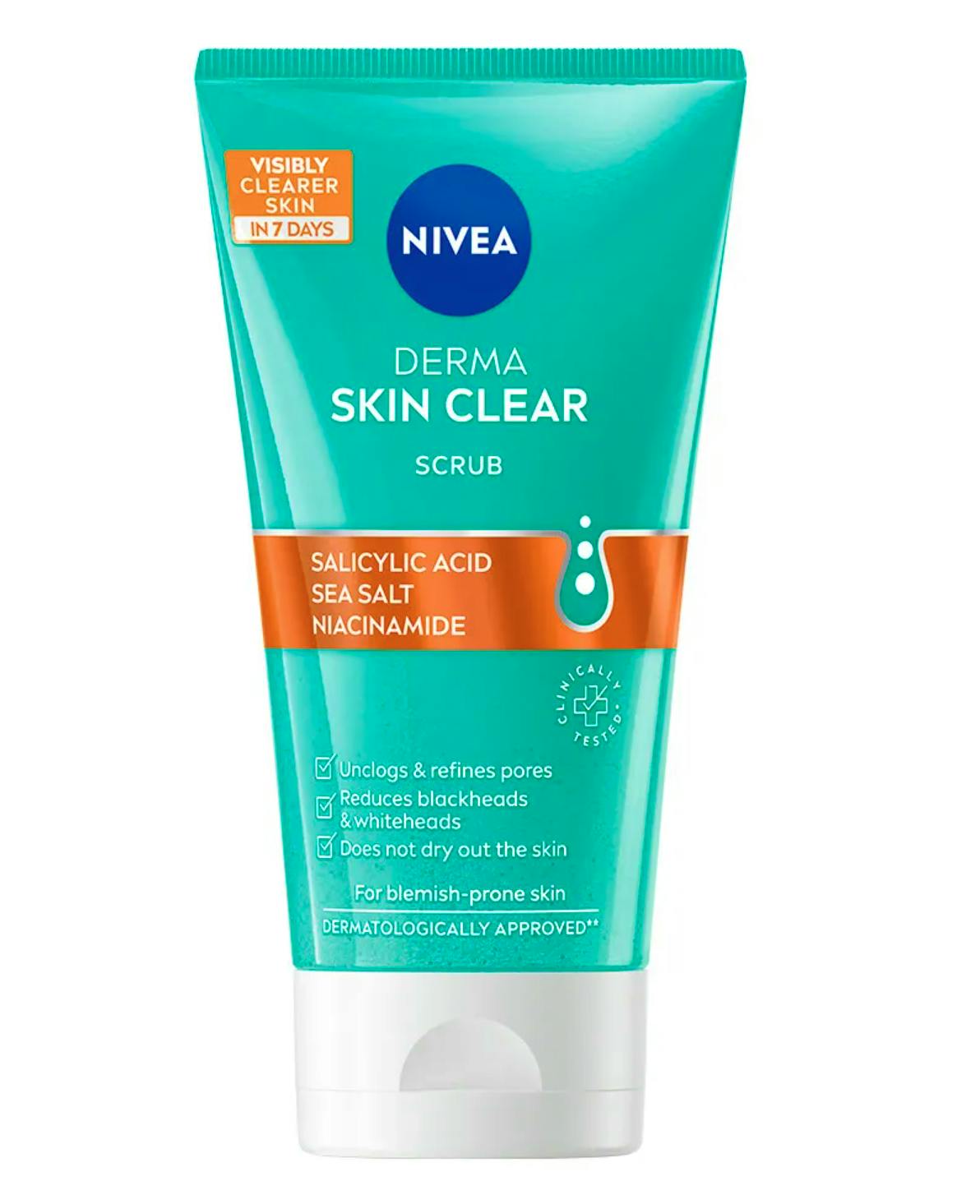 NIVEA Derma Skin Clear Anti-Blemish Scrub Salicylic Acid & Niacinamide 150 ml