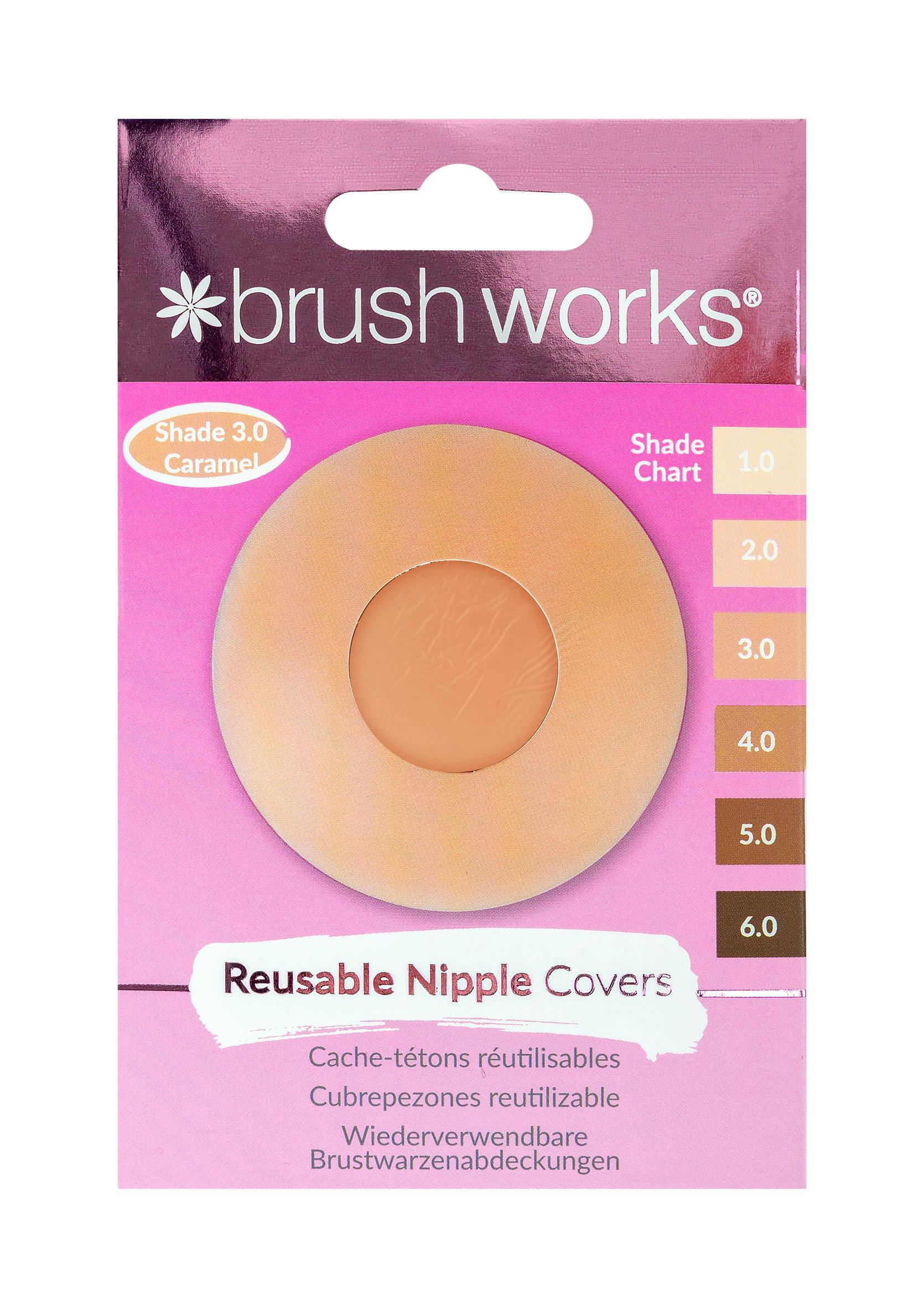 brushworks Silicone Nipple Covers Shade 3.0 Caramel 2 st