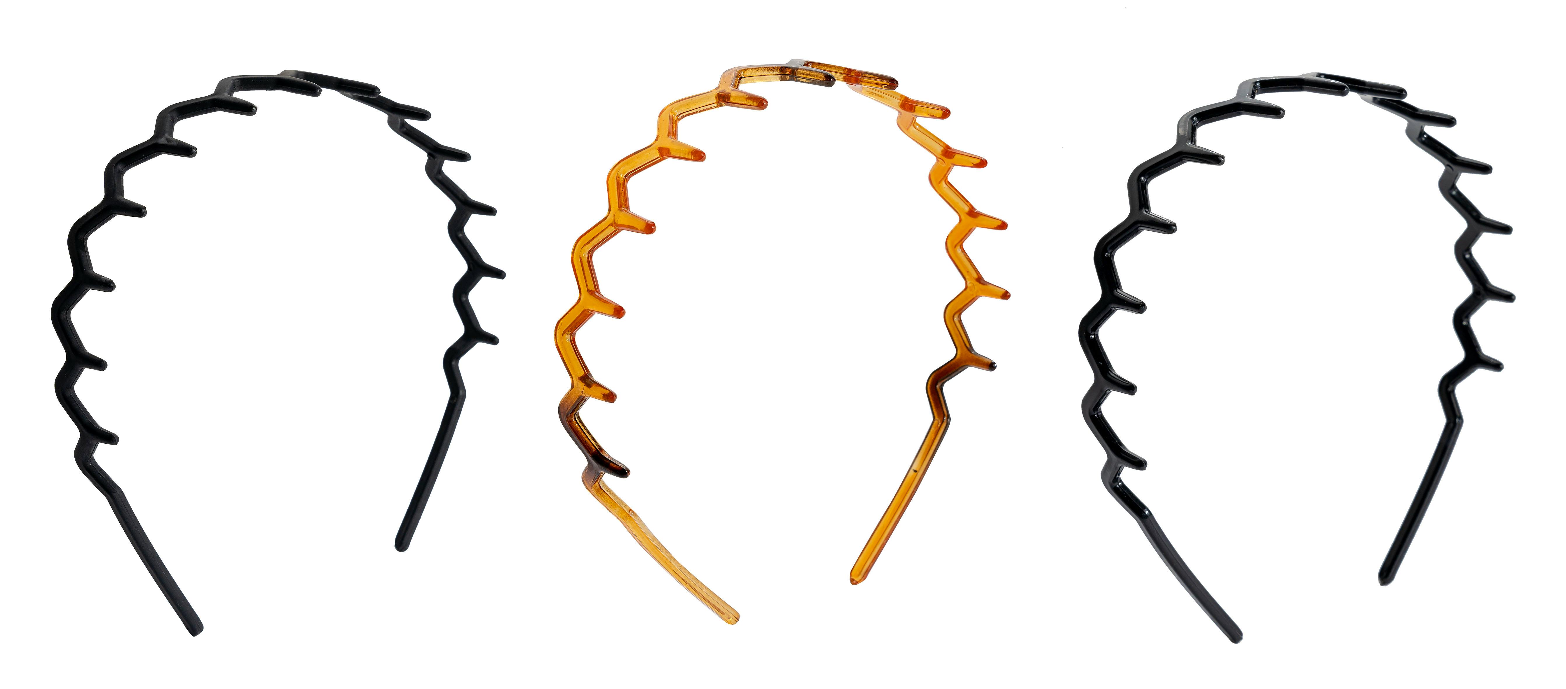 brushworks Zig Zag Headband 3 st