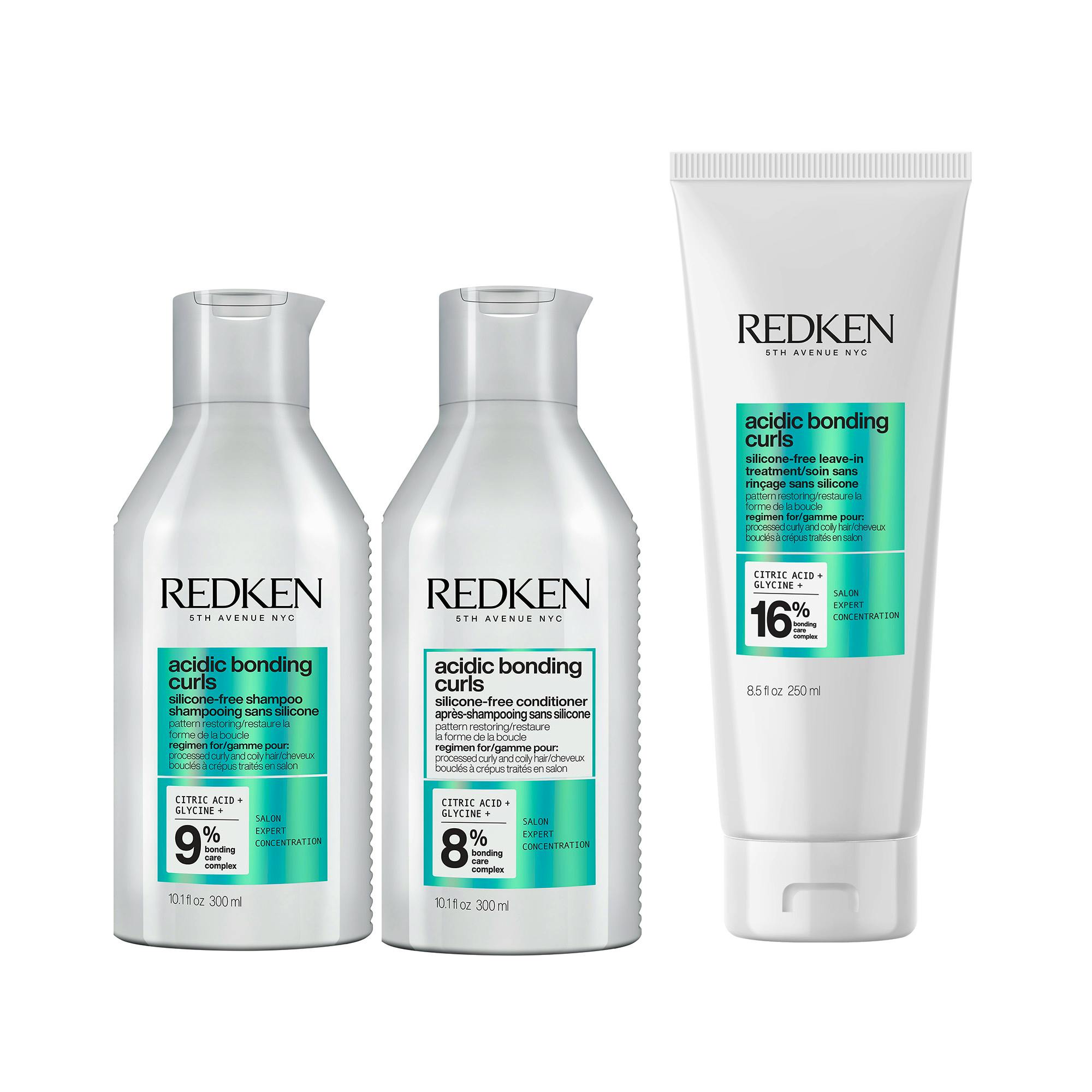 Redken Acidic Bonding Curls Routine With Leave-In 300 ml + 300 ml + 250 ml