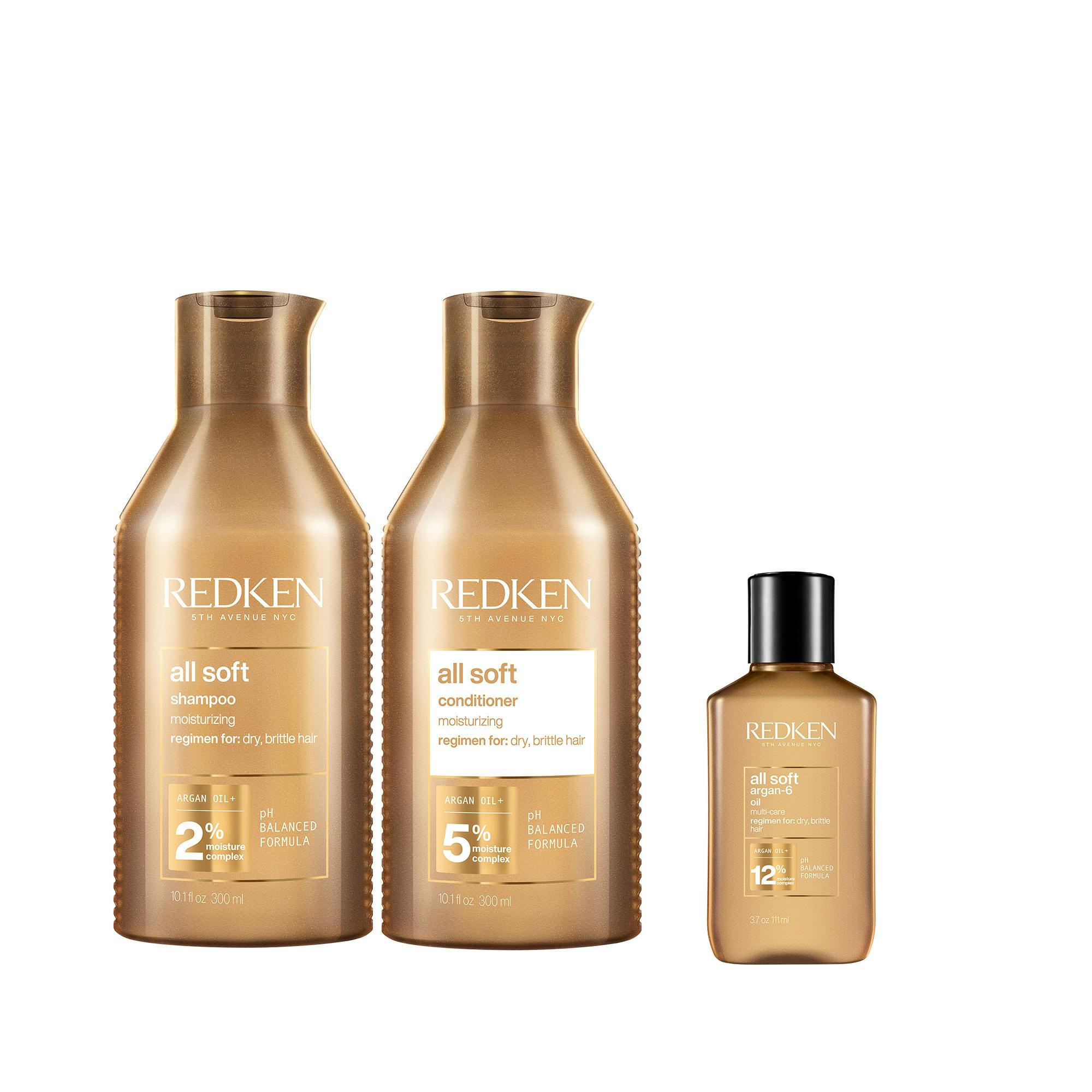 Redken All Soft Routine With Shine 300 ml + 300 ml + 111 ml