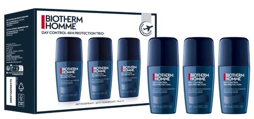 Biotherm Homme 48H Day Control Roll On Deo Trio 3 x 75 ml