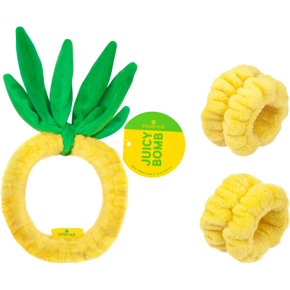 Essence Juicy Bomb Party Face Wash Head & Wrist Bands 01 Pineapple Party 1 st