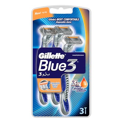 Gillette Blue3 Disposable Razors 3 Pack 3 st