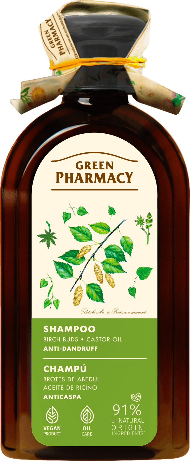 Green Pharmacy Shampoo Anti-dandruff Birch Buds & Castor Oil 350 ml