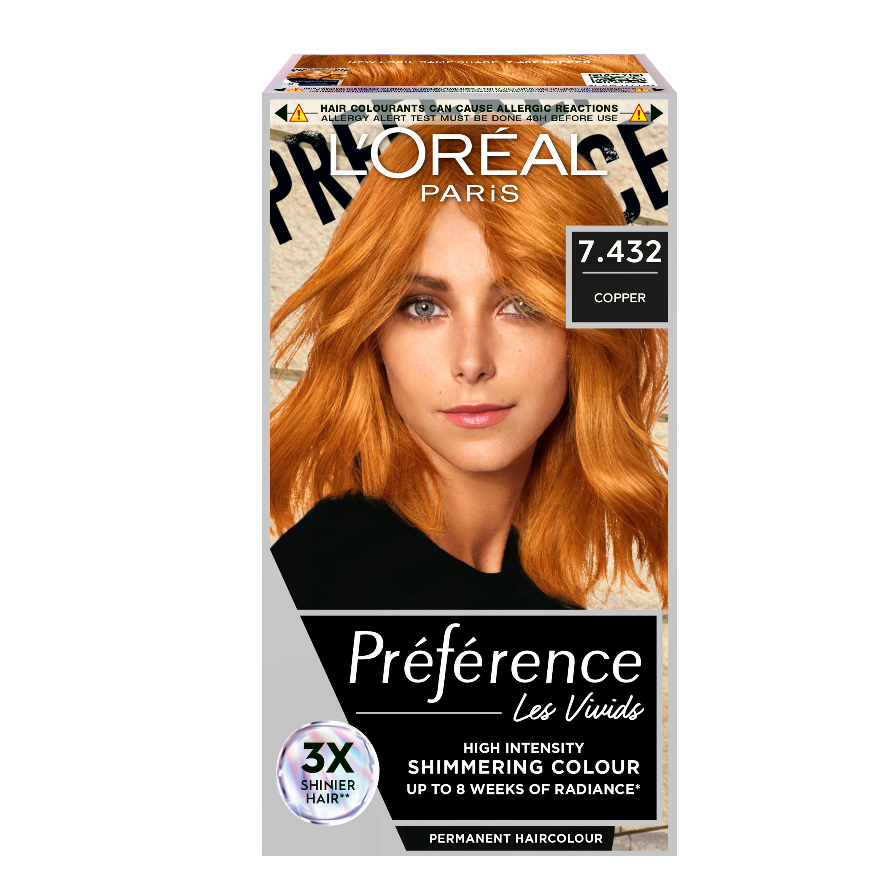 L'Oréal Paris Préférence Vivid Colours 7.432 Copper 1 stk
