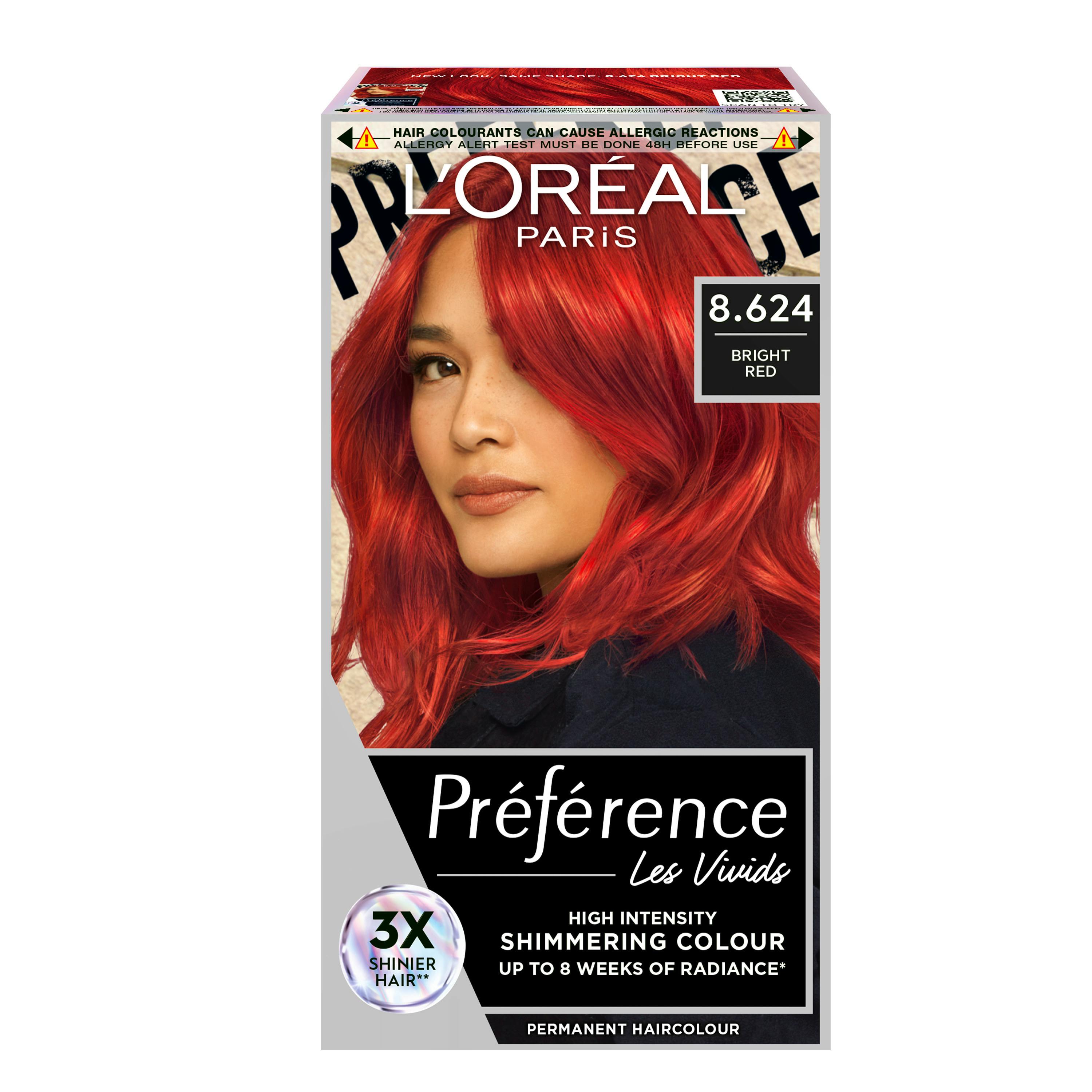 L'Oréal Paris Préférence Vivid Colours 8.624 Bright Red 1 stk