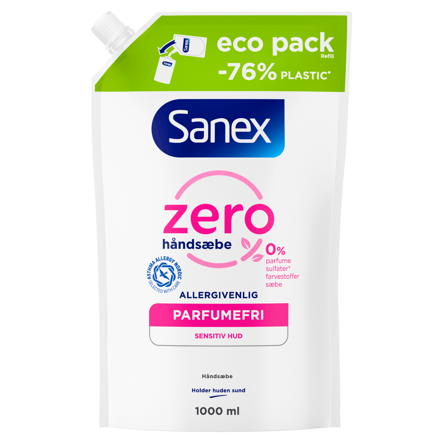 Sanex Zero % Hand Soap Refill 1000 ml
