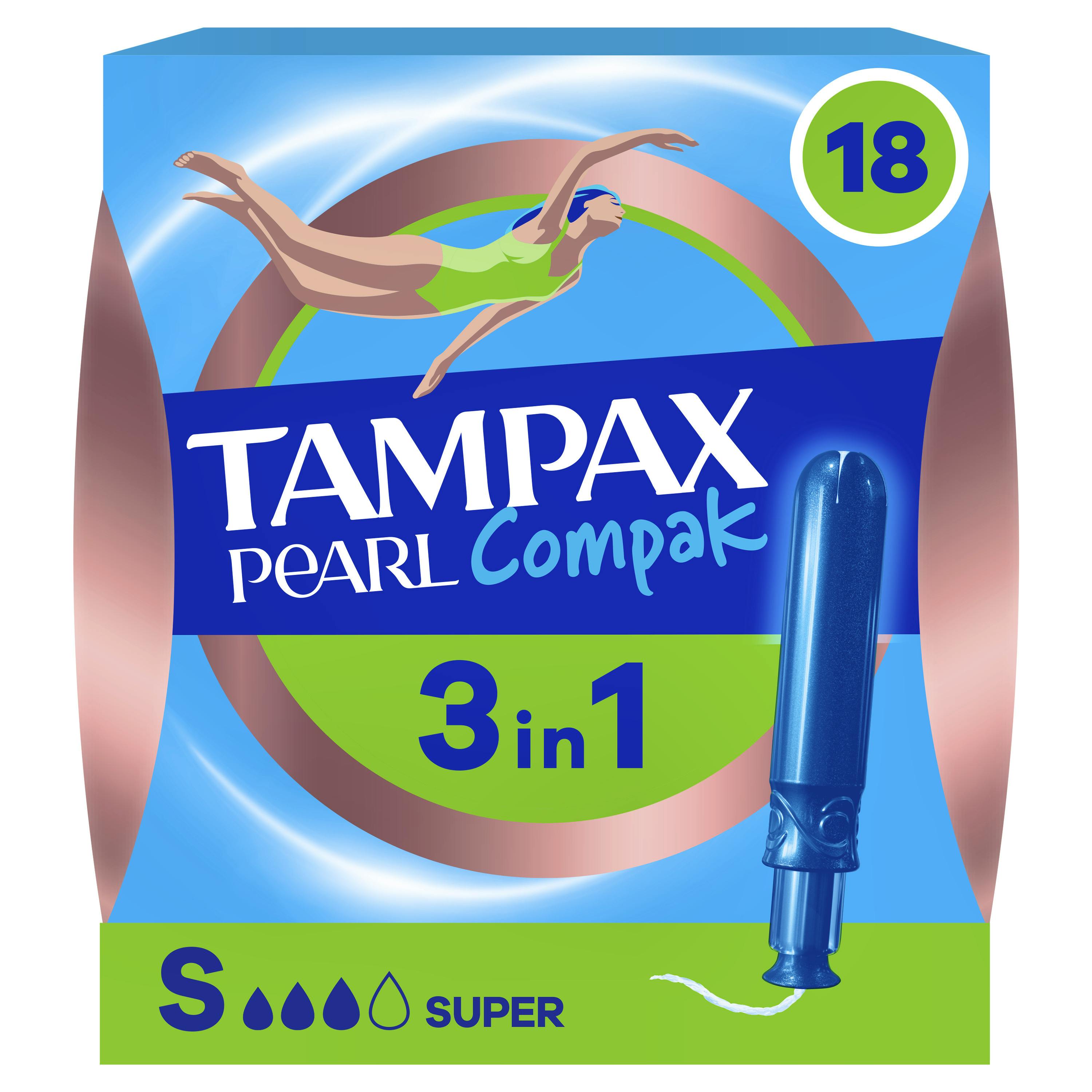Tampax Compak Pearl Super 18 stk