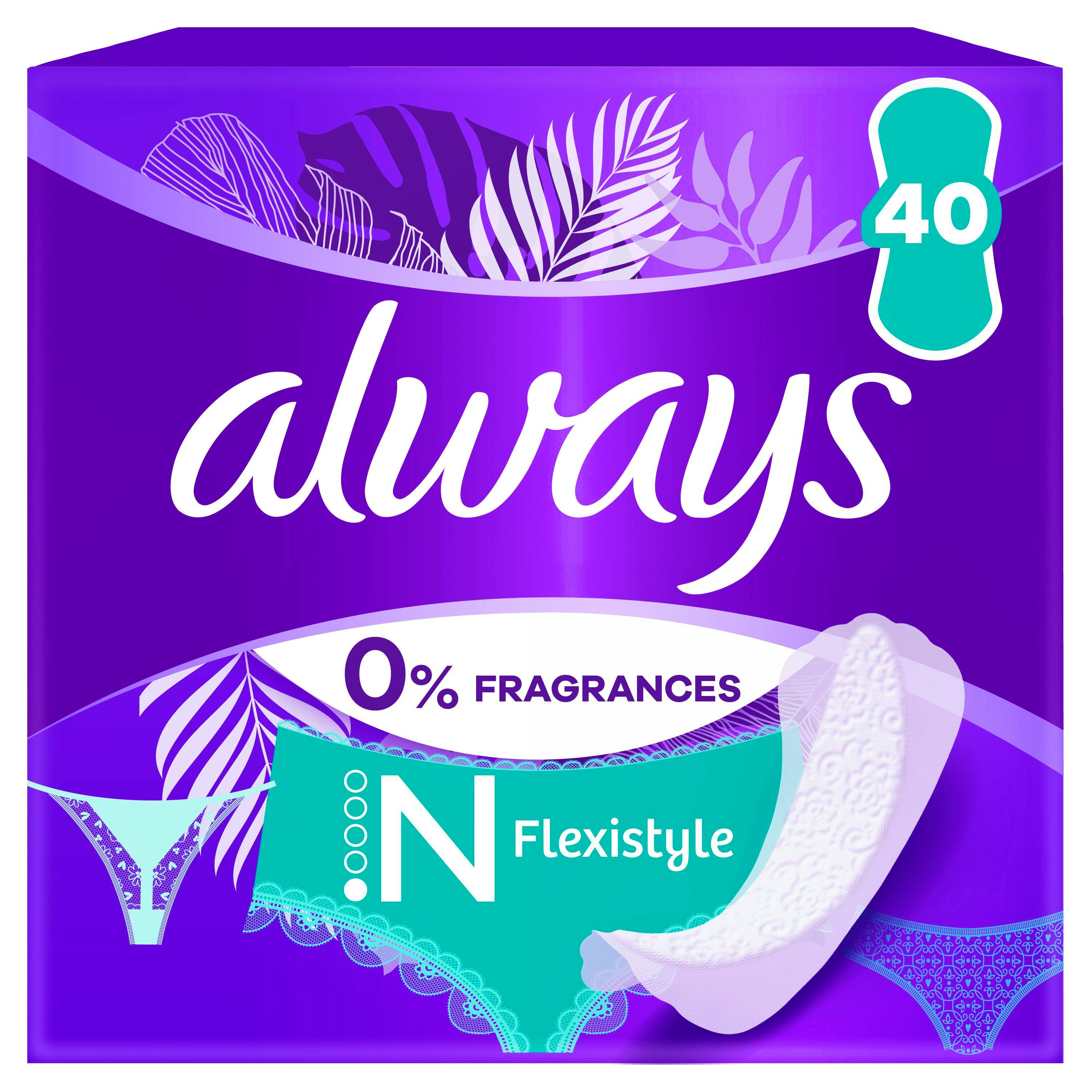 Always Dailies Discreet Flexistyle Pantyliners Slim 40 stk