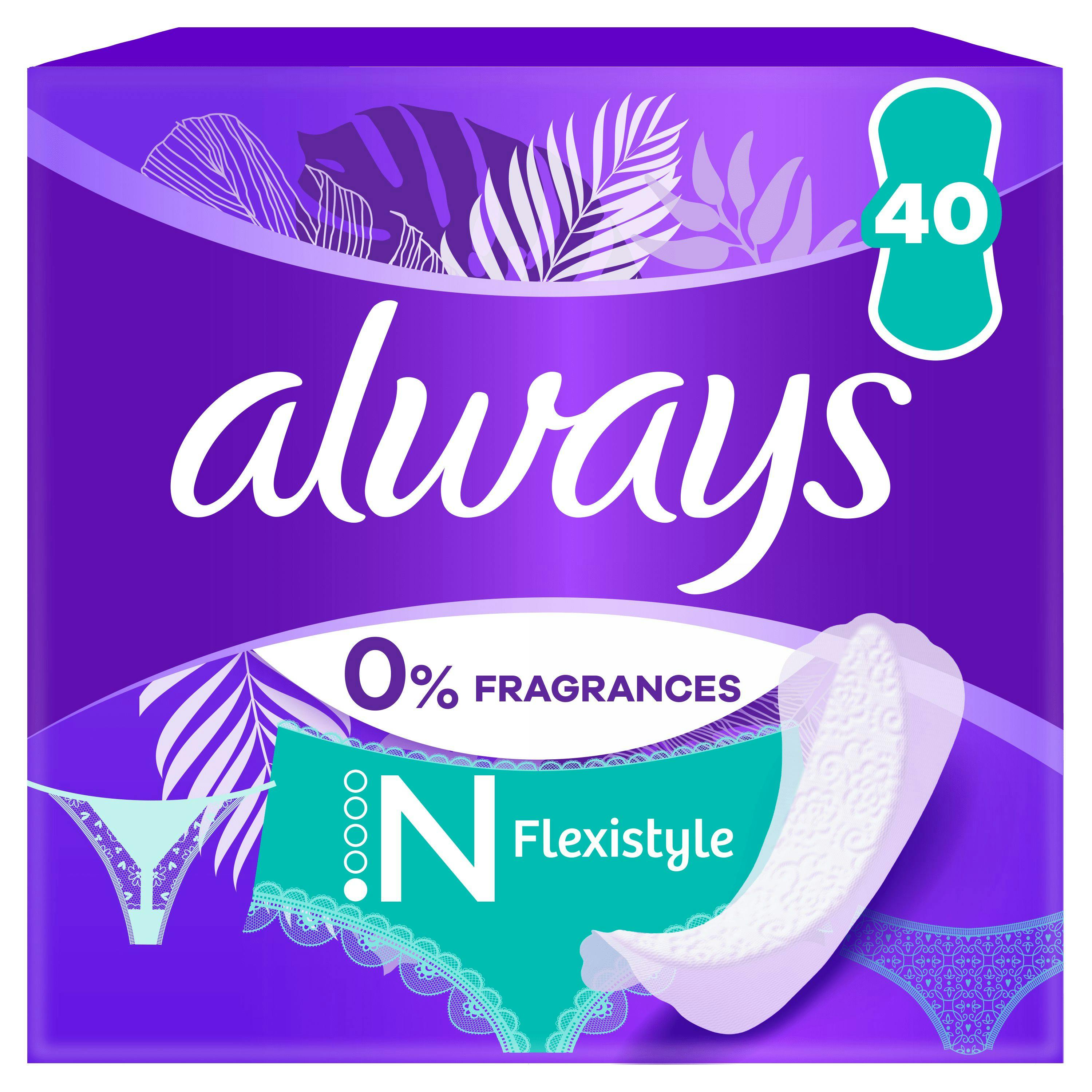 Always Dailies Discreet Flexistyle Pantyliners Slim 40 st