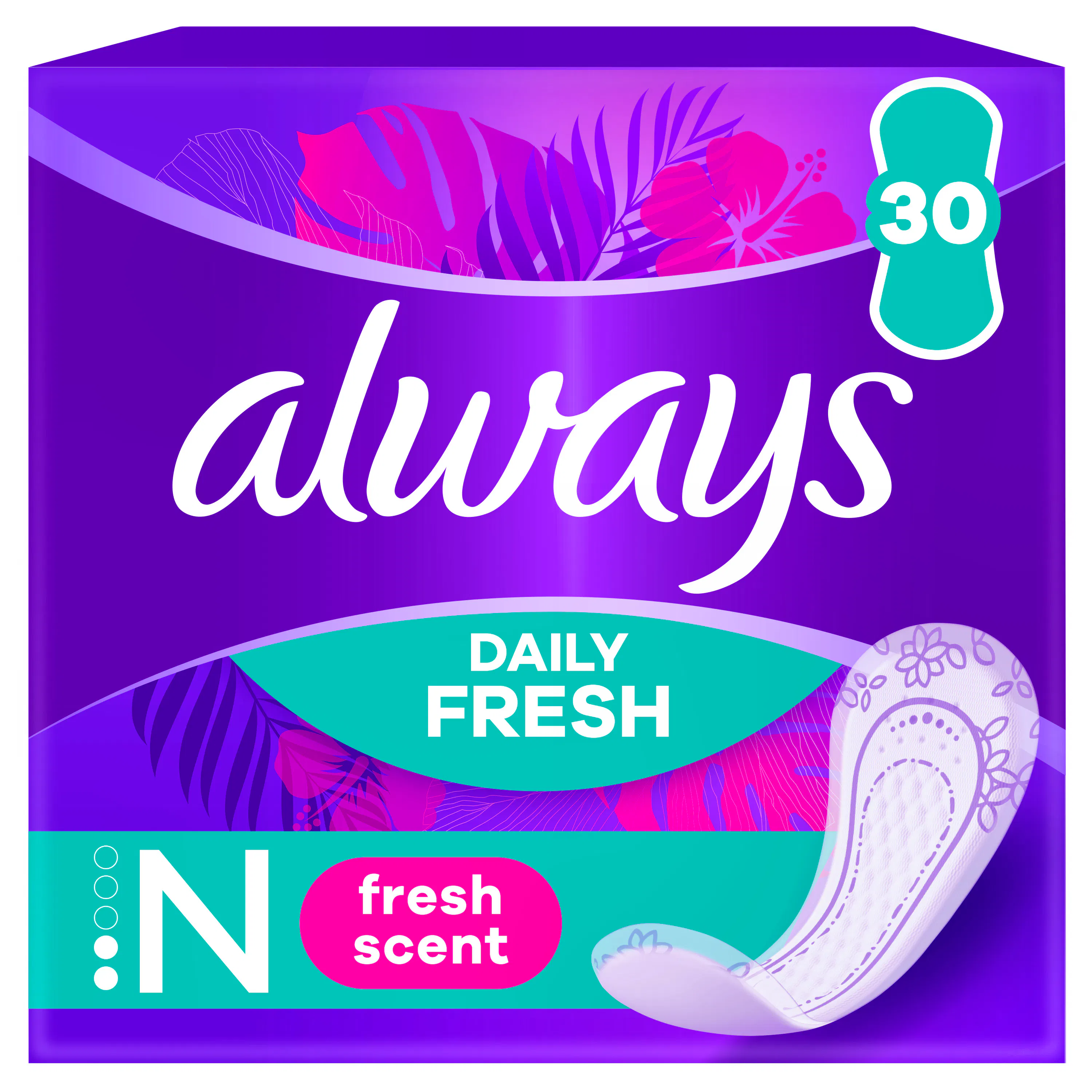 Always Dailies Fresh & Protect Pantyliners Normal 30 pcs