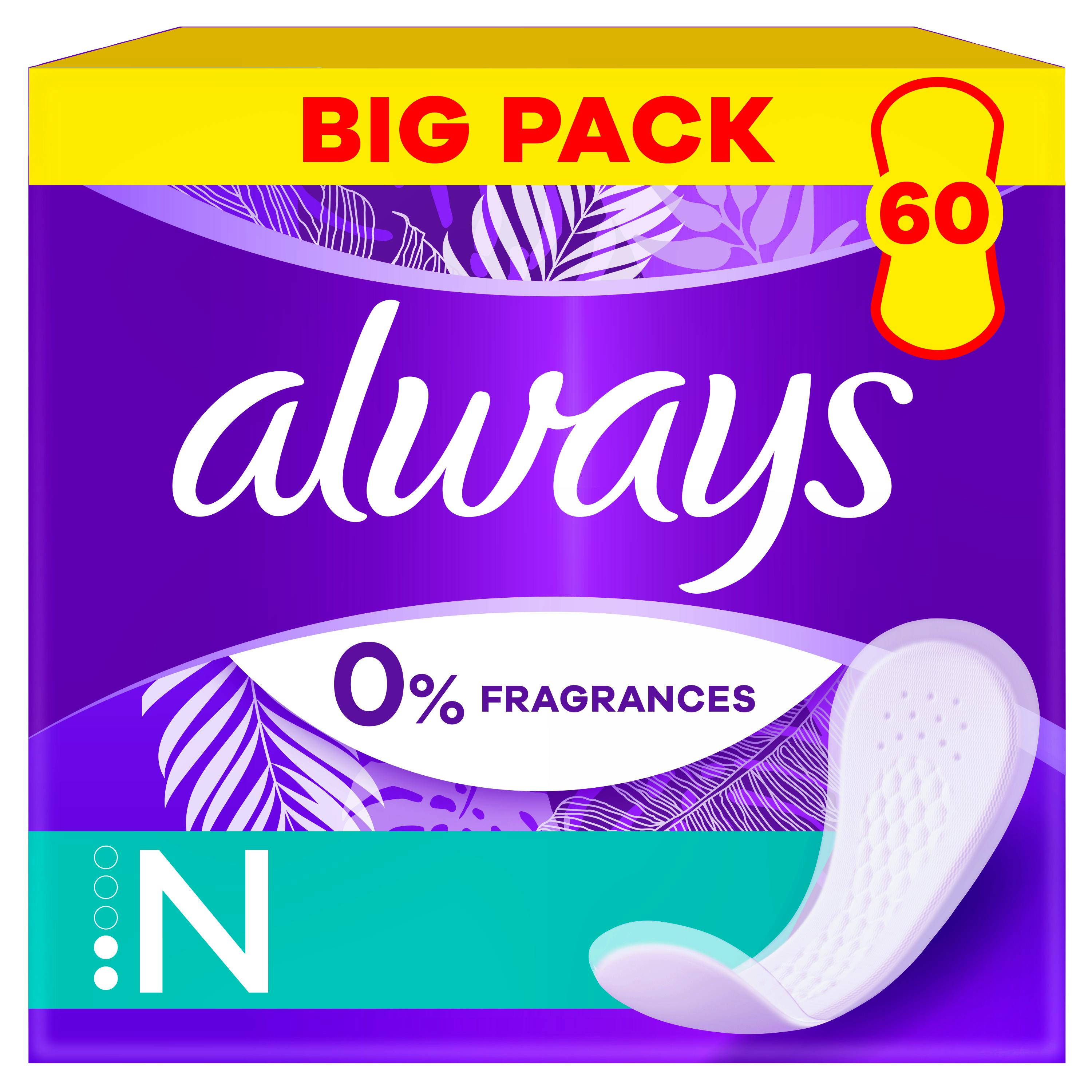 Always Dailies Fresh & Protect Pantyliners Normal 60 stk